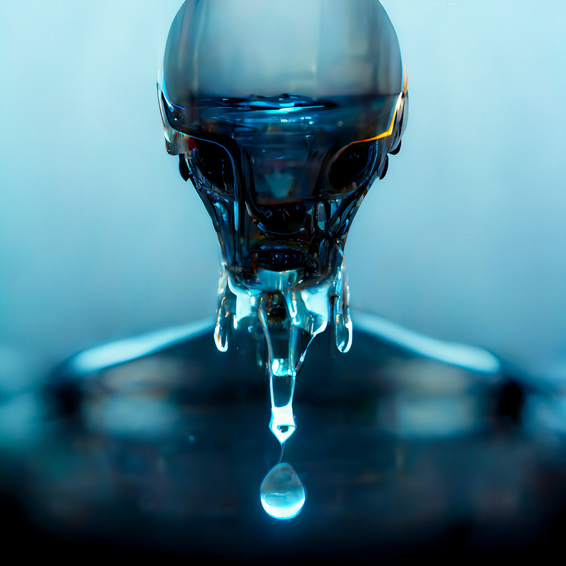 Alien Droid Coming Out of Water
